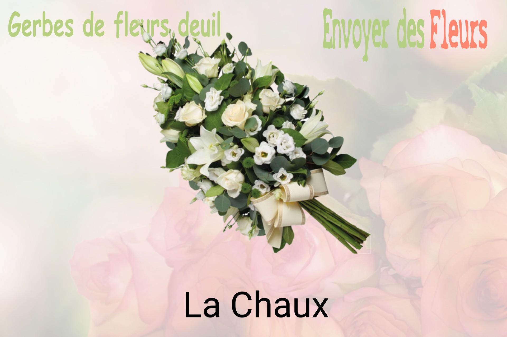 Gerbe de fleurs de deuil livrée à La Chaux